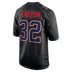 TreVeyon Henderson New England Patriots Super Bowl LX Patch Carbon Fashion Game Jersey - Black - Nike