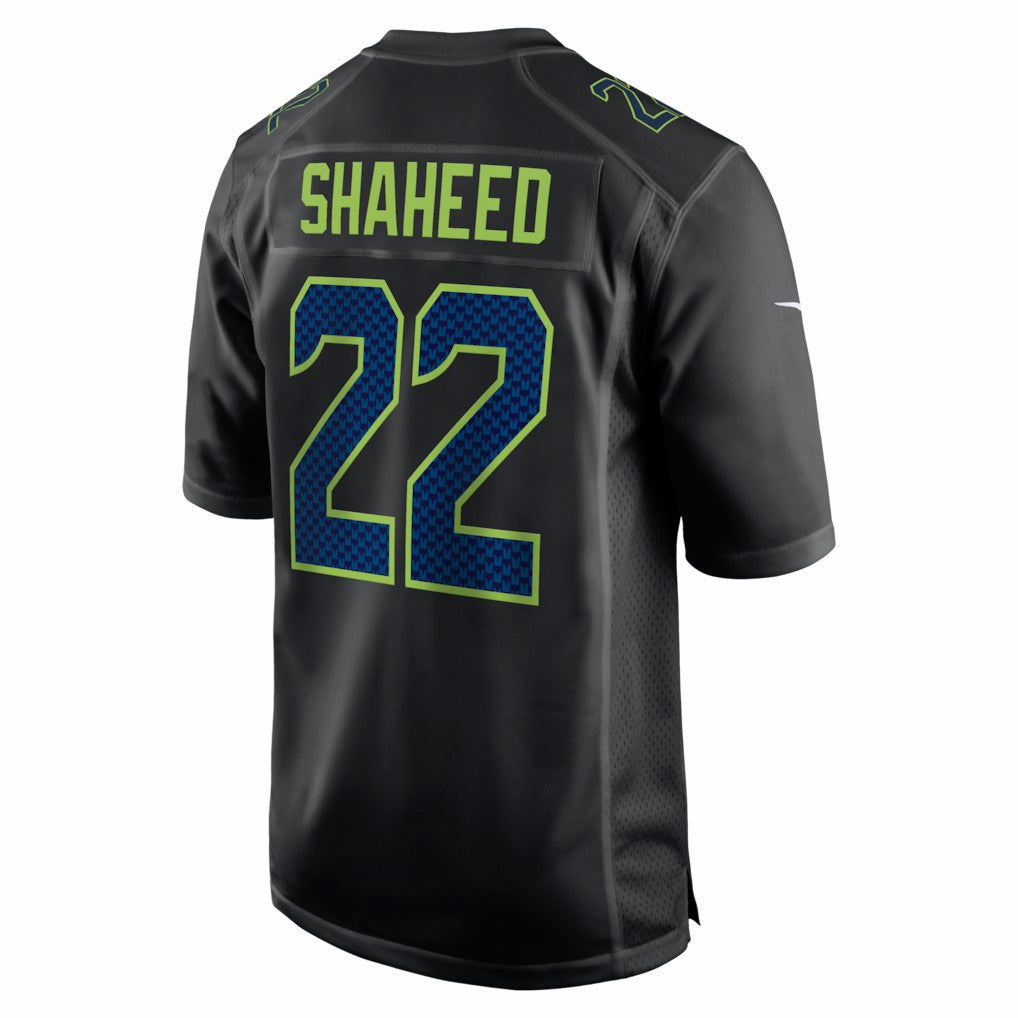 Rashid Shaheed Seattle Seahawks Super Bowl LX Patch Carbon Fashion Game Jersey - Black - Nike