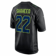 Rashid Shaheed Seattle Seahawks Super Bowl LX Patch Carbon Fashion Game Jersey - Black - Nike