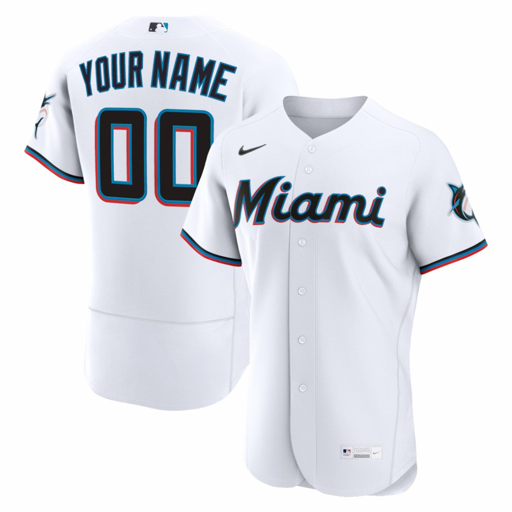 Miami Marlins Nike Home Authentic Custom Jersey Near Me