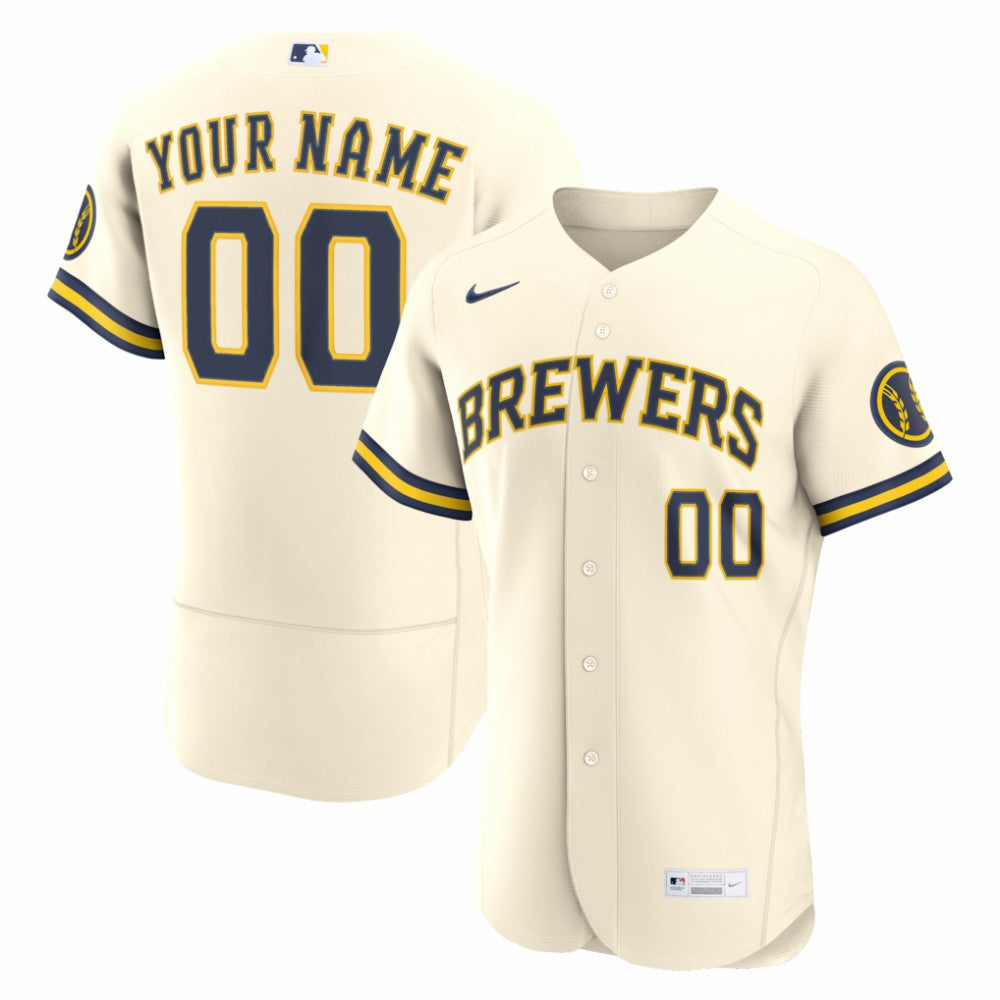Milwaukee Brewers Nike Home Authentic Custom Jersey Sale