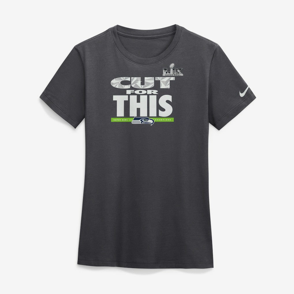 Seattle Seahawks Women's Super Bowl LX Champions Parade T-Shirt - Anthracite - Nike