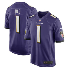 Number 1 Dad Baltimore Ravens Game Jersey - Purple - Nike