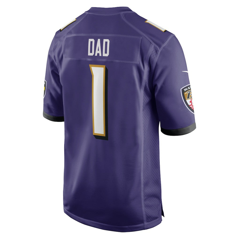 Number 1 Dad Baltimore Ravens Game Jersey - Purple - Nike