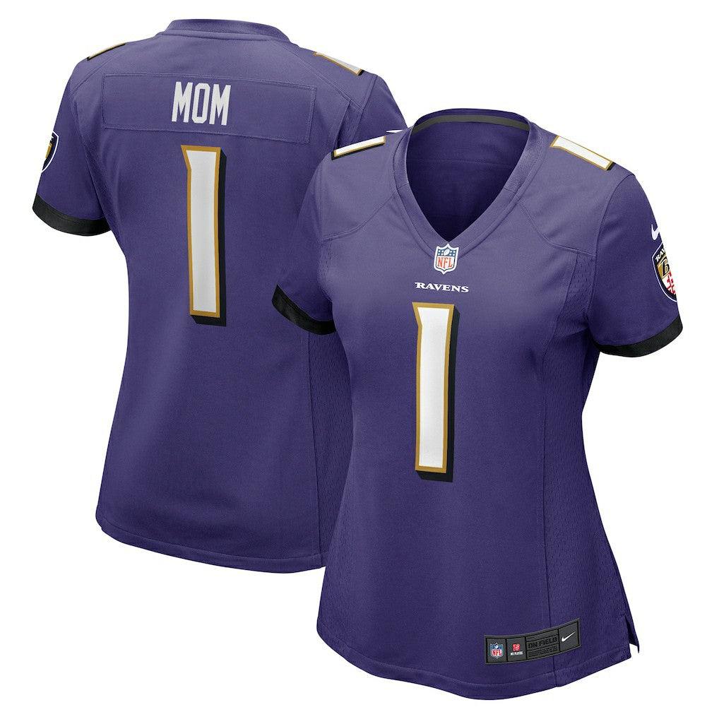 Number 1 Mom Baltimore Ravens Women's Game Jersey - Purple - Nike