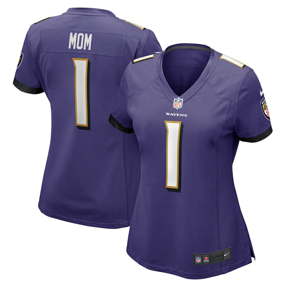 Number 1 Mom Baltimore Ravens Women's Game Jersey - Purple - Nike