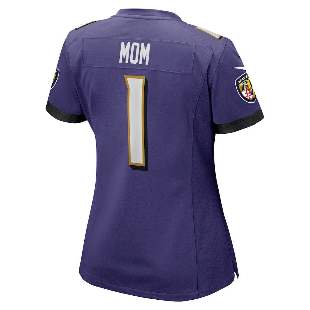 Number 1 Mom Baltimore Ravens Women's Game Jersey - Purple - Nike