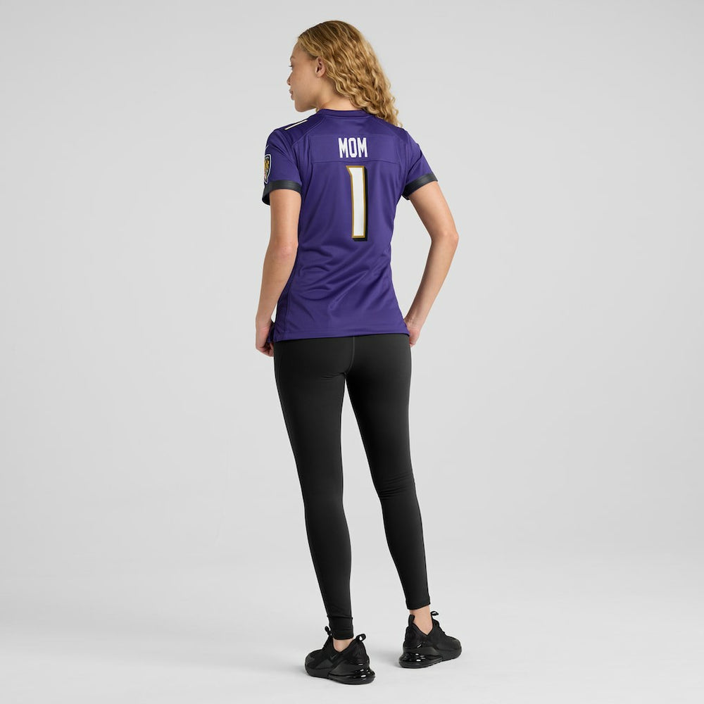 Number 1 Mom Baltimore Ravens Women's Game Jersey - Purple - Nike
