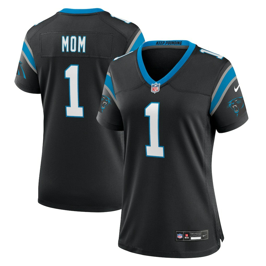 Number 1 Mom Carolina Panthers Women's Game Jersey - Black - Nike