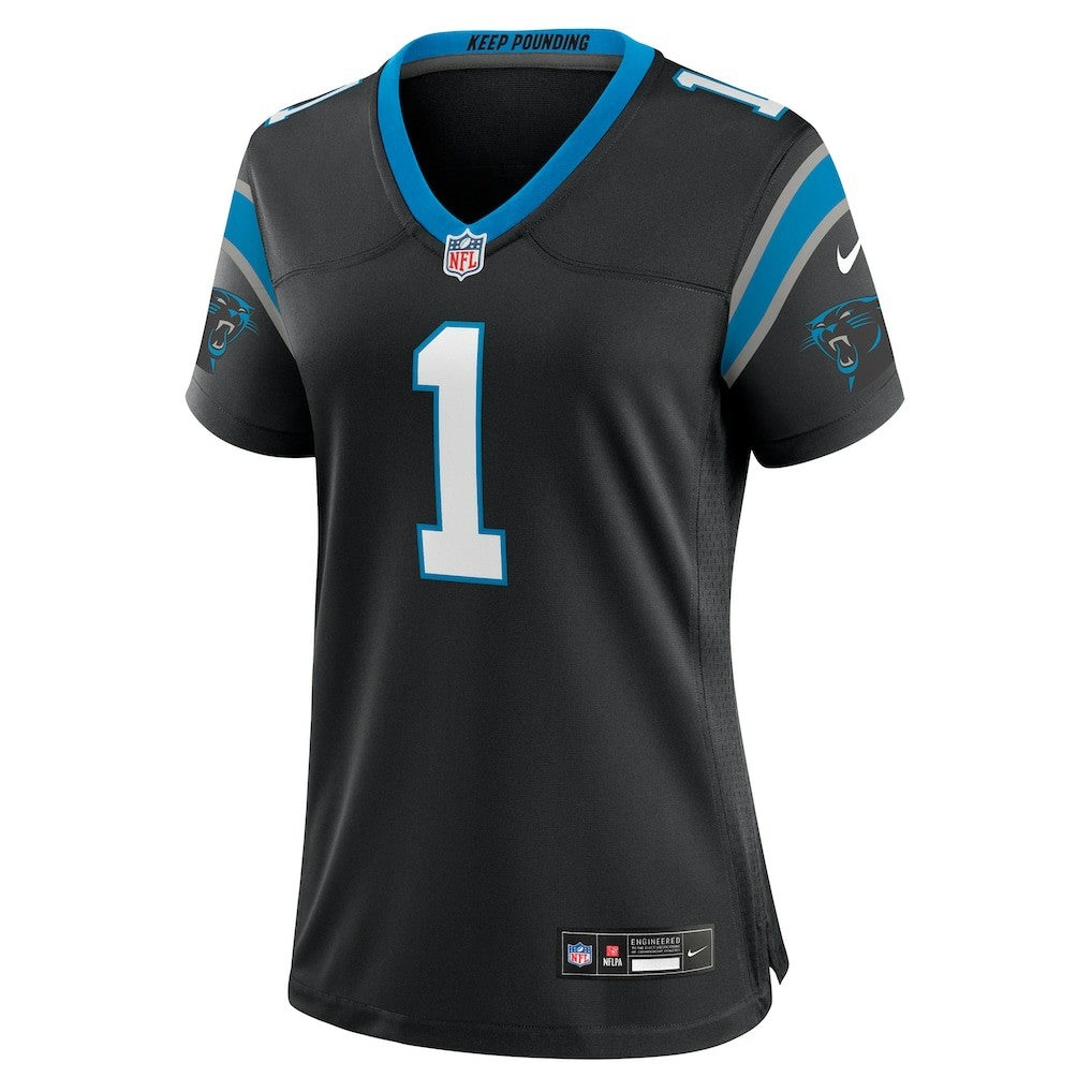 Number 1 Mom Carolina Panthers Women's Game Jersey - Black - Nike