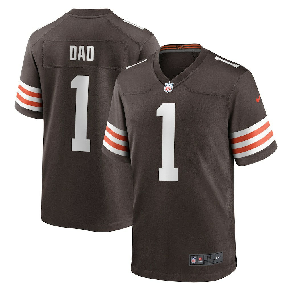 Number 1 Dad Cleveland Browns Game Jersey - Brown - Nike