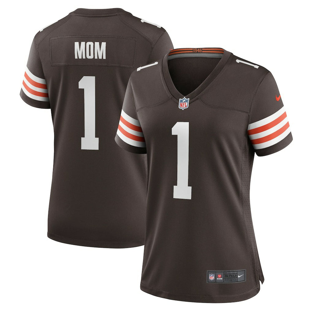 Number 1 Mom Cleveland Browns Women's Game Jersey - Brown - Nike