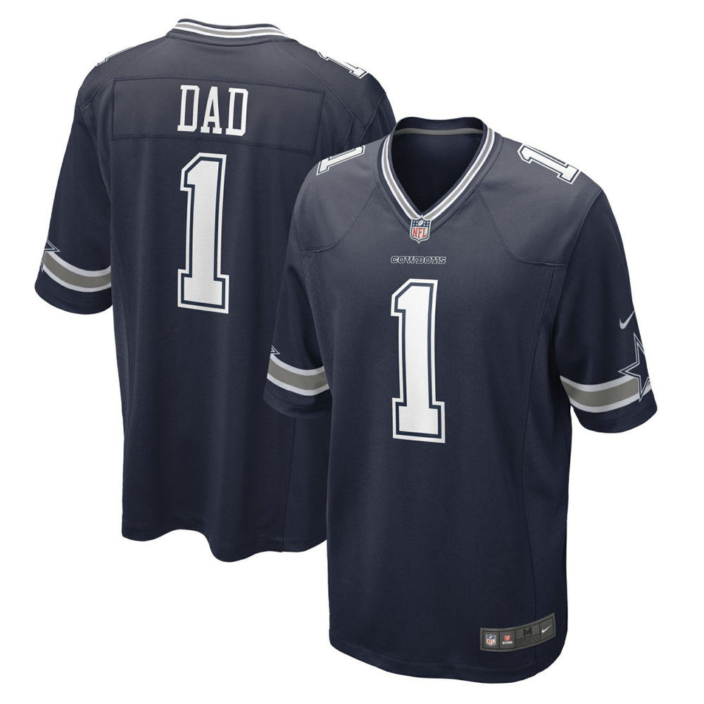 Number 1 Dad Dallas Cowboys Game Jersey - Navy - Nike
