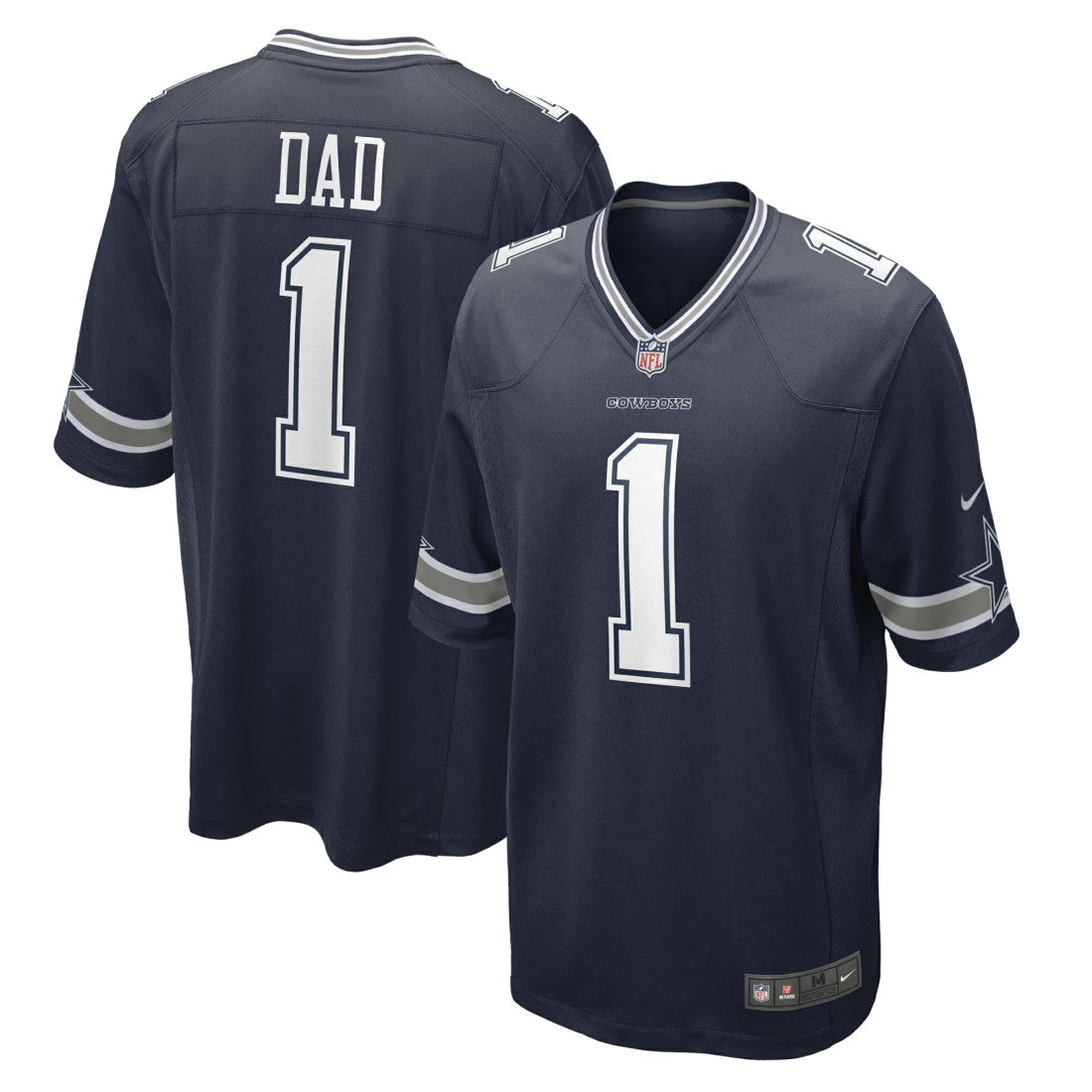 Number 1 Dad Dallas Cowboys Game Jersey - Navy - Nike