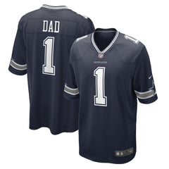 Number 1 Dad Dallas Cowboys Game Jersey - Navy - Nike