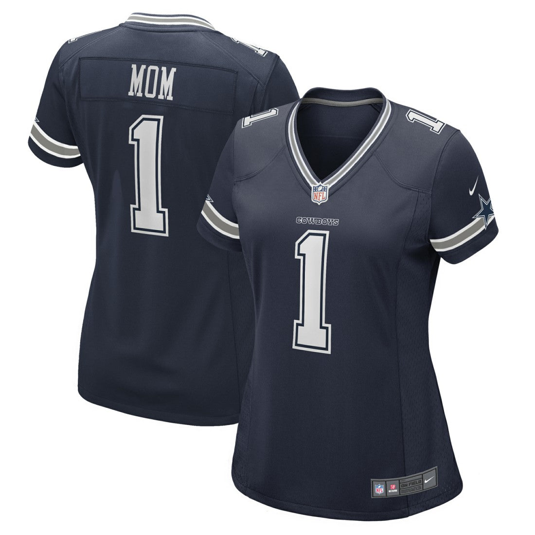 Number 1 Mom Dallas Cowboys Women's Game Jersey - Navy - Nike