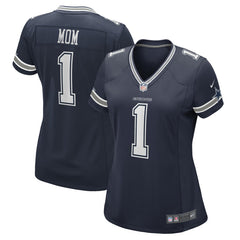 Number 1 Mom Dallas Cowboys Women's Game Jersey - Navy - Nike