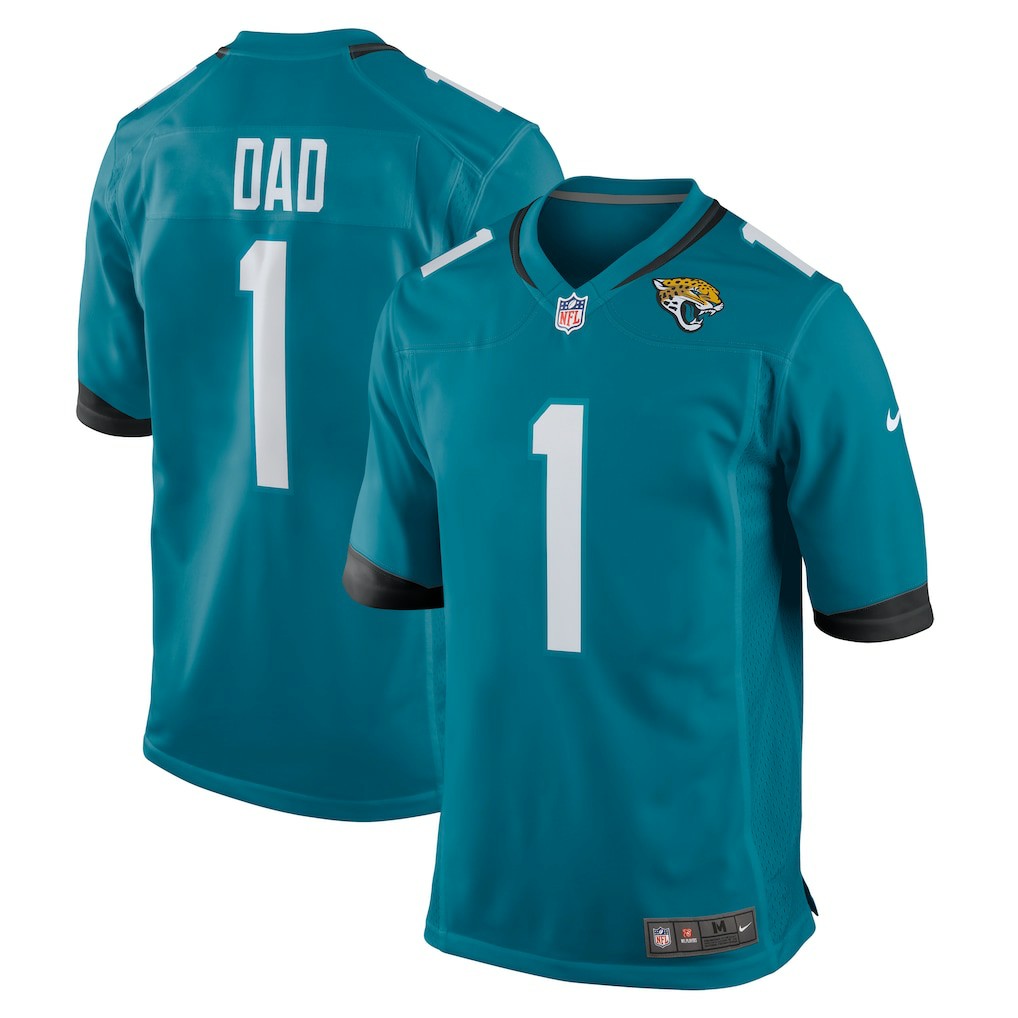 Number 1 Dad Jacksonville Jaguars Game Jersey - Teal - Nike