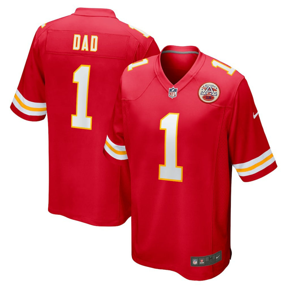 Number 1 Dad Kansas City Chiefs Game Jersey - Red - Nike