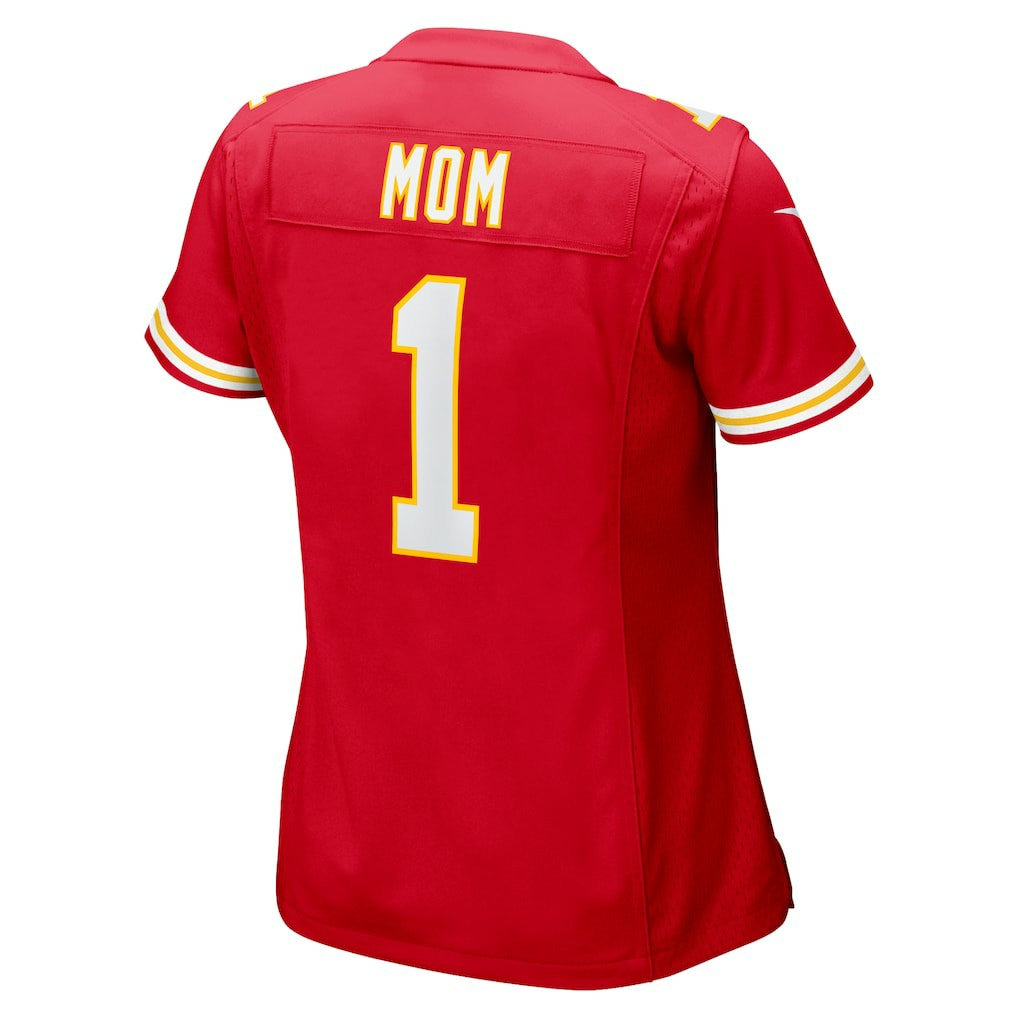 Number 1 Mom Kansas City Chiefs Women's Game Jersey - Red - Nike