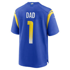 Number 1 Dad Los Angeles Rams Game Jersey - Royal - Nike
