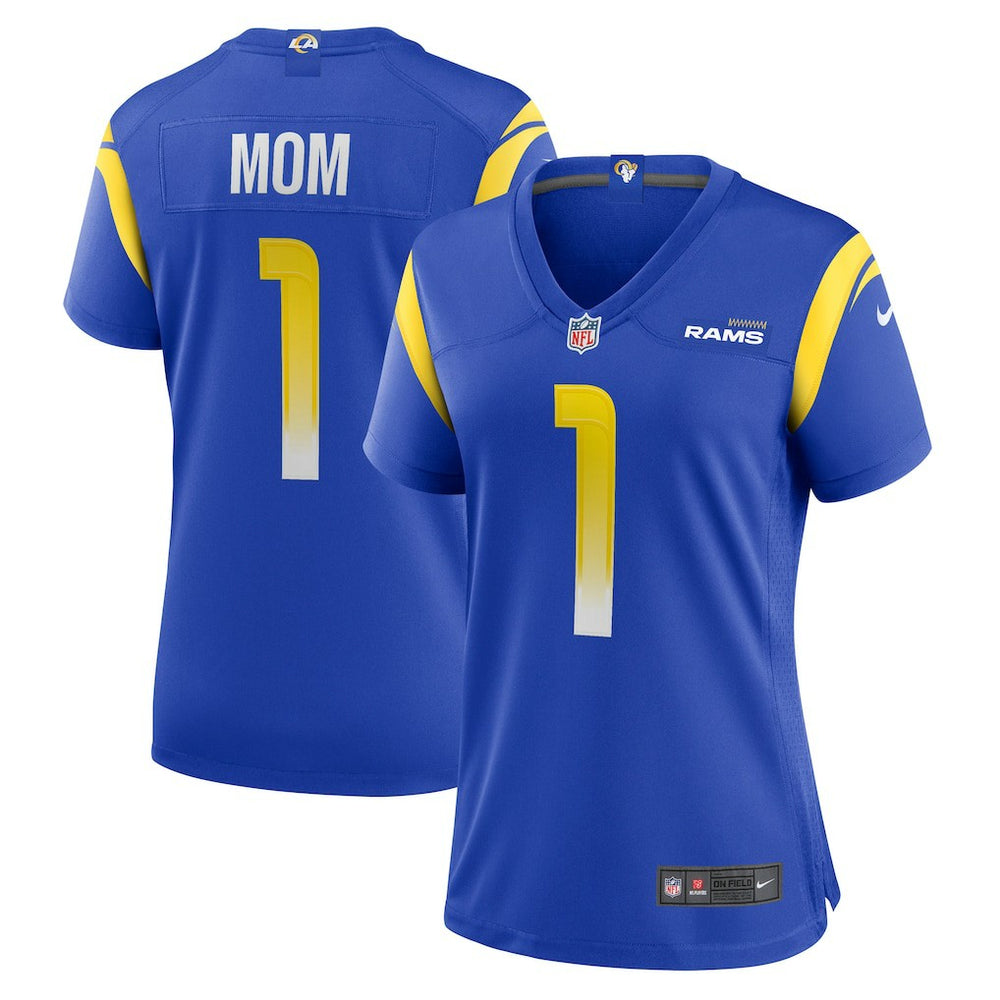 Number 1 Mom Los Angeles Rams Women's Game Jersey - Royal - Nike