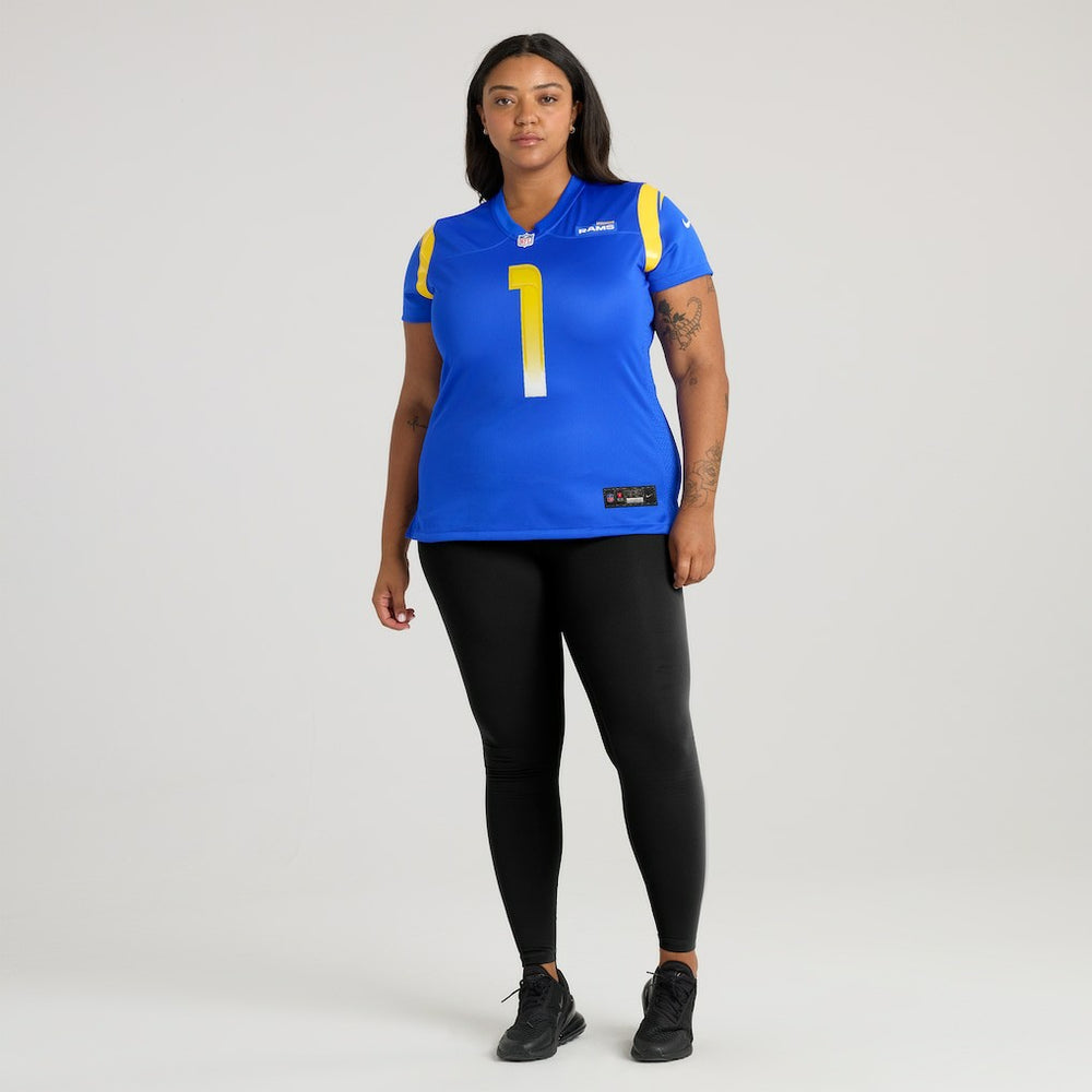 Number 1 Mom Los Angeles Rams Women's Game Jersey - Royal - Nike