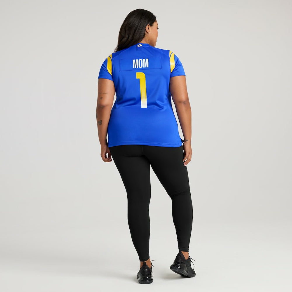 Number 1 Mom Los Angeles Rams Women's Game Jersey - Royal - Nike