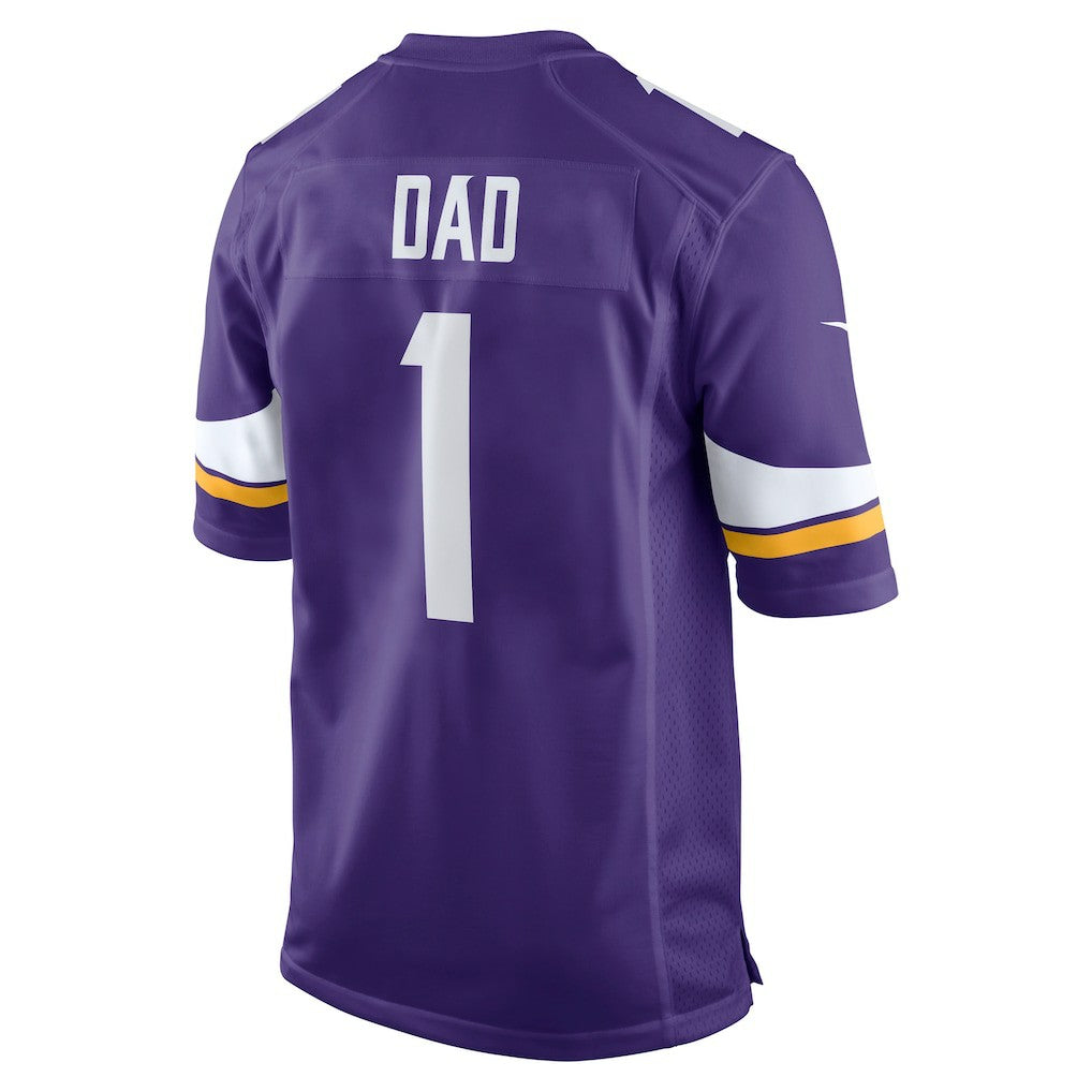 Number 1 Dad Minnesota Vikings Game Jersey - Purple - Nike