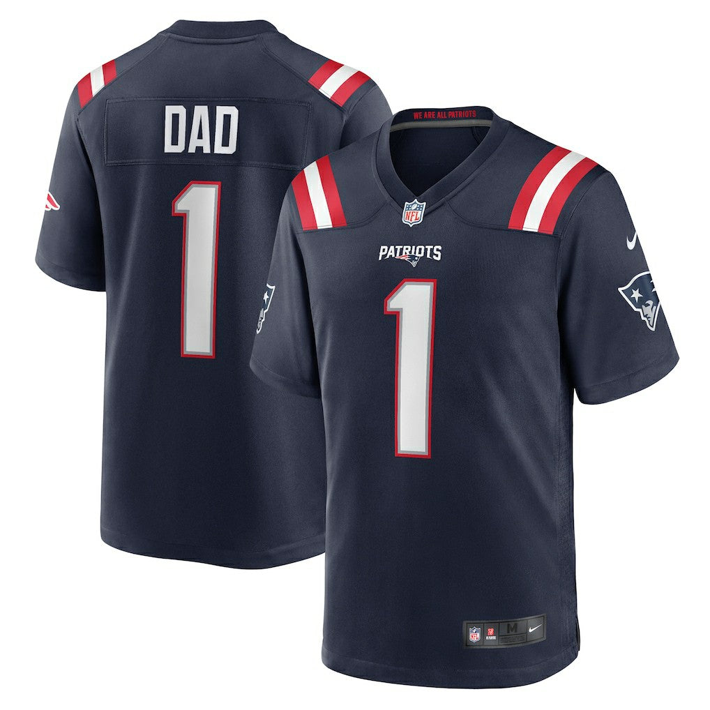 Number 1 Dad New England Patriots Game Jersey - Navy - Nike
