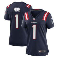 Number 1 Mom New England Patriots Women's Game Jersey - Navy - Nike