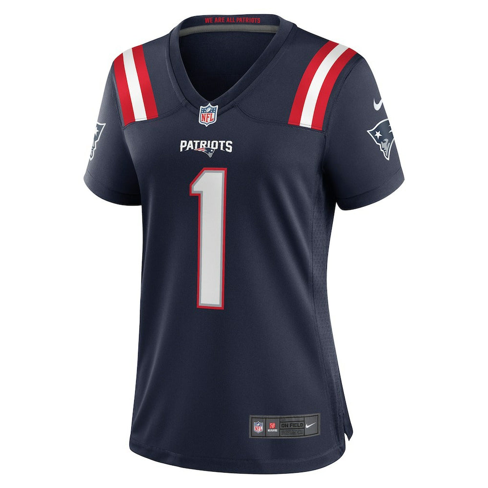 Number 1 Mom New England Patriots Women's Game Jersey - Navy - Nike