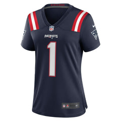 Number 1 Mom New England Patriots Women's Game Jersey - Navy - Nike