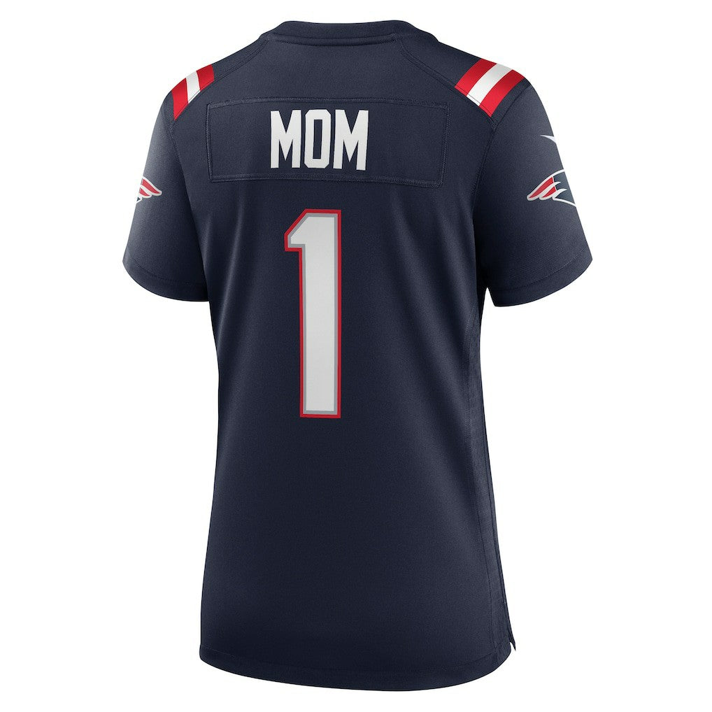 Number 1 Mom New England Patriots Women's Game Jersey - Navy - Nike