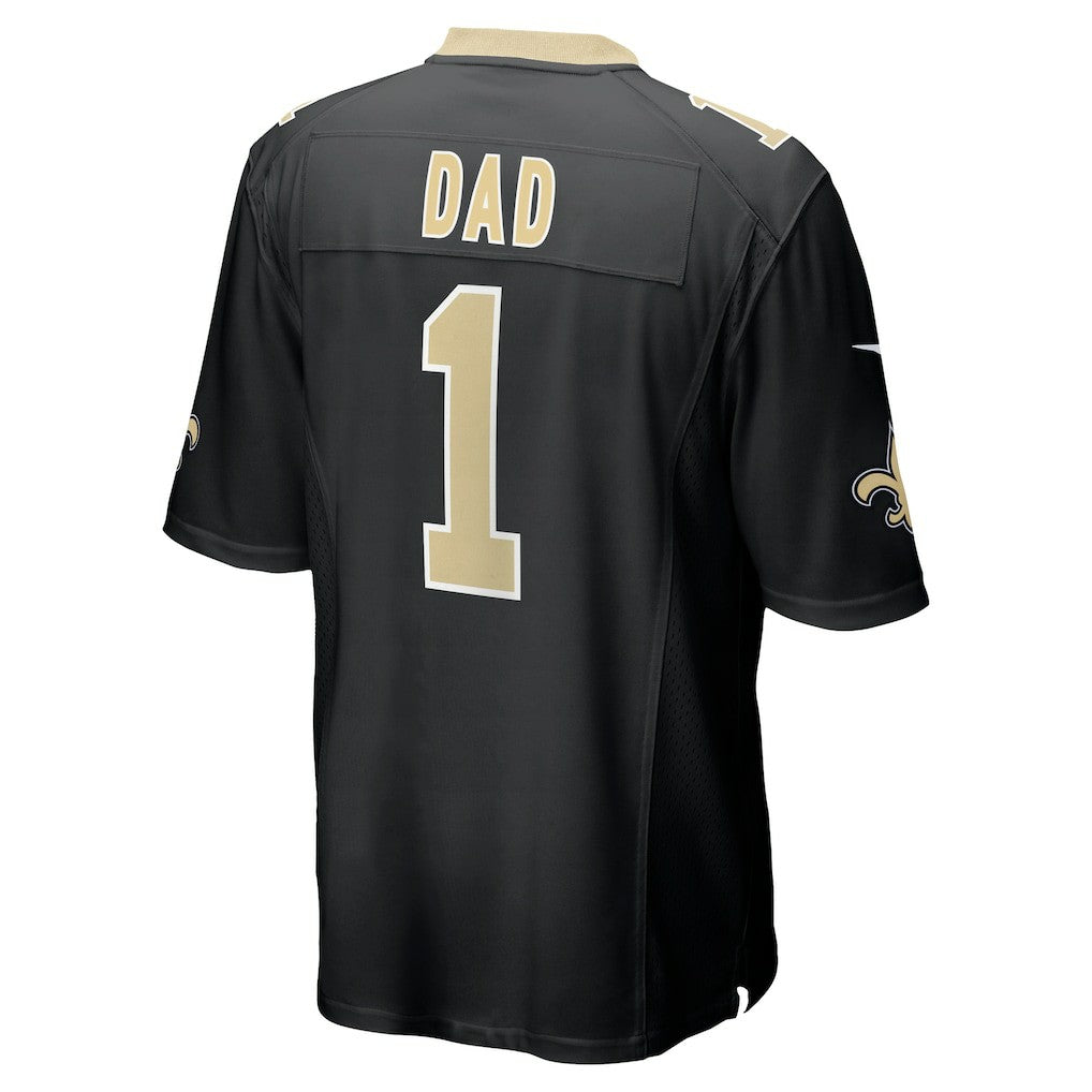Number 1 Dad New Orleans Saints Game Jersey - Black - Nike