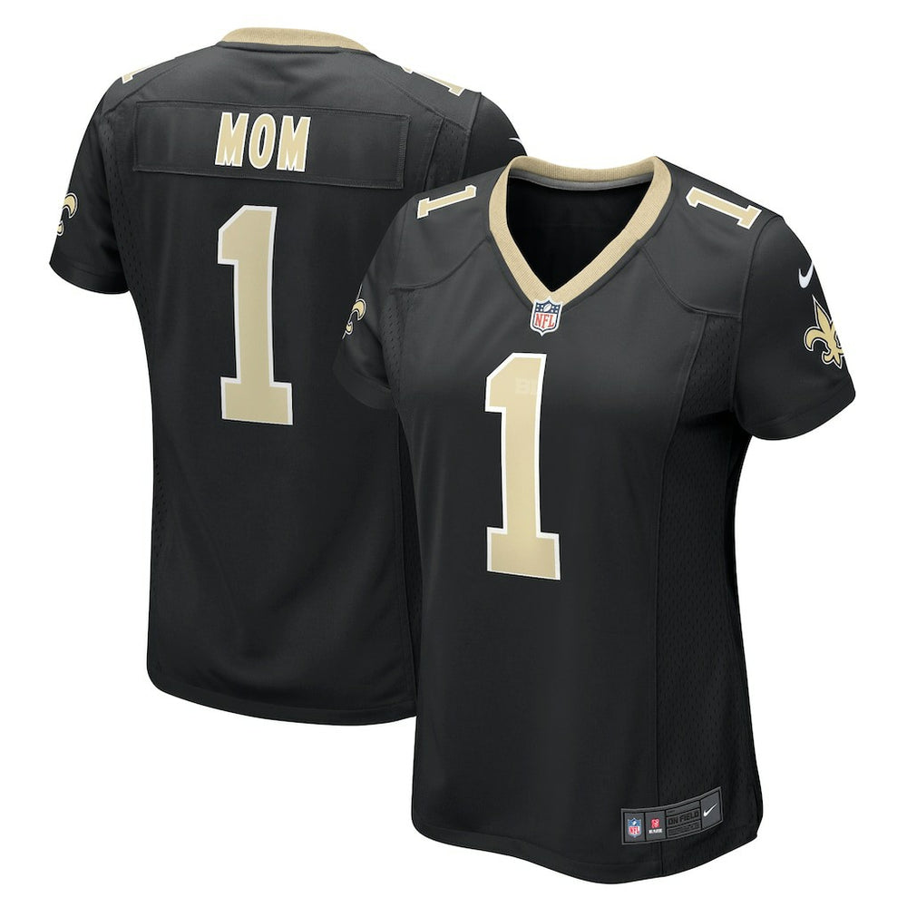 Number 1 Mom New Orleans Saints Women's Game Jersey - Black - Nike