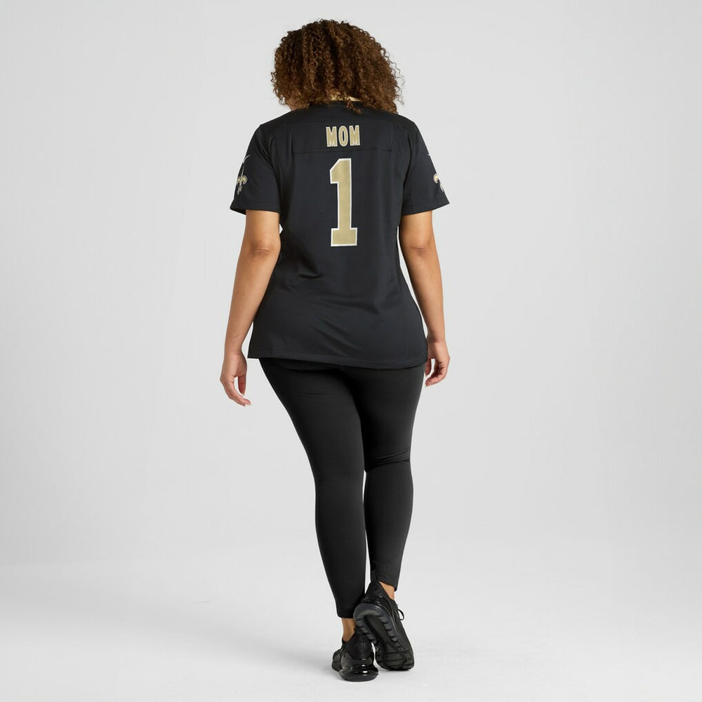 Number 1 Mom New Orleans Saints Women's Game Jersey - Black - Nike
