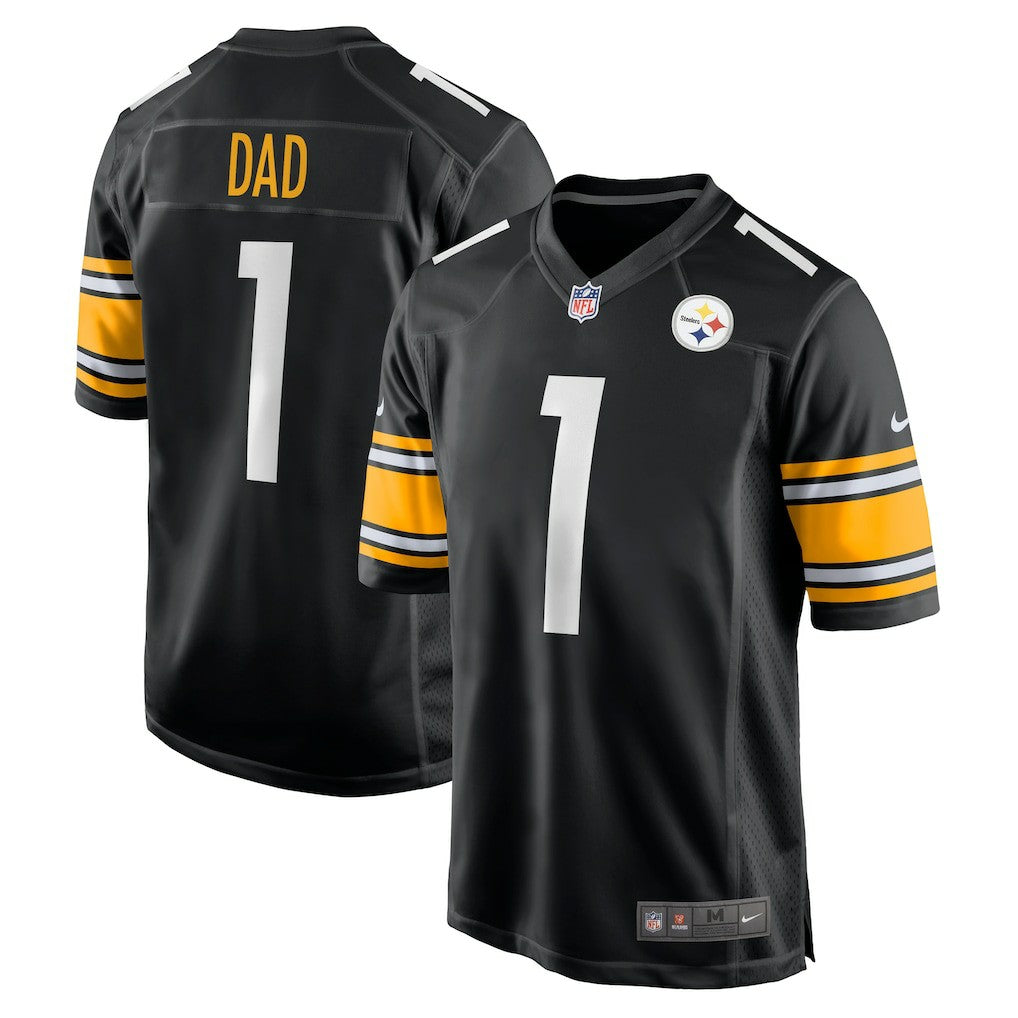Number 1 Dad Pittsburgh Steelers Game Jersey - Black - Nike