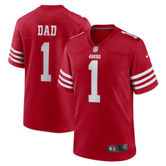 Number 1 Dad San Francisco 49ers Game Jersey - Scarlet - Nike