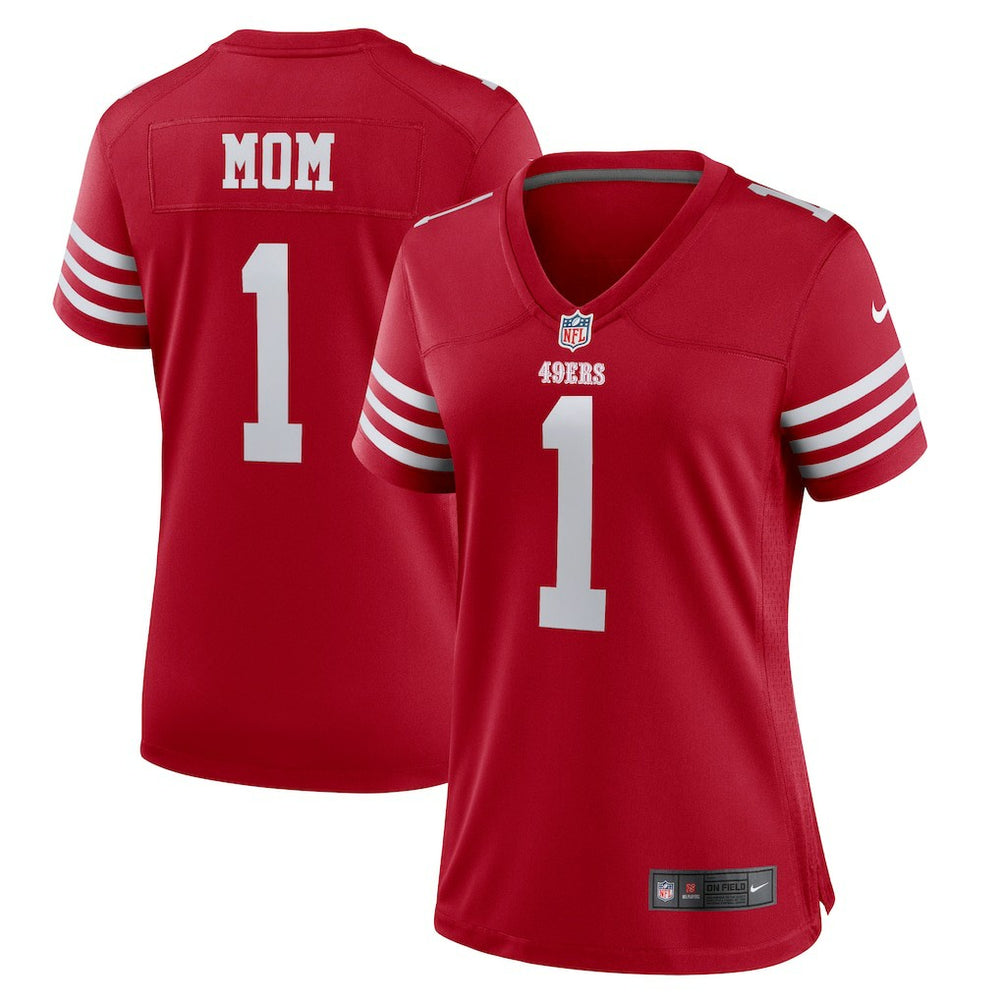 Number 1 Mom San Francisco 49ers Women's Game Jersey - Scarlet - Nike