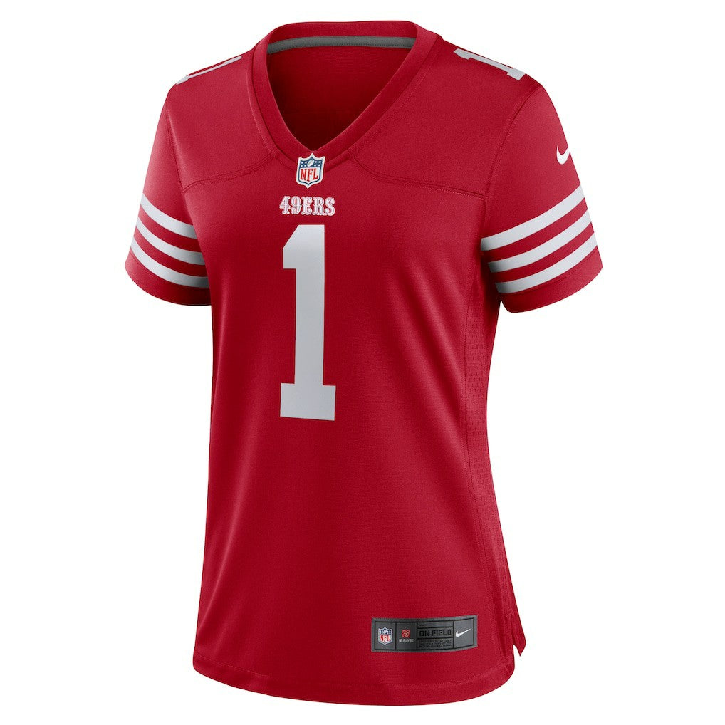 Number 1 Mom San Francisco 49ers Women's Game Jersey - Scarlet - Nike