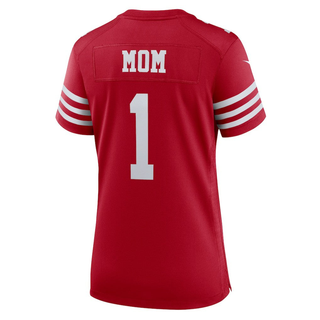 Number 1 Mom San Francisco 49ers Women's Game Jersey - Scarlet - Nike