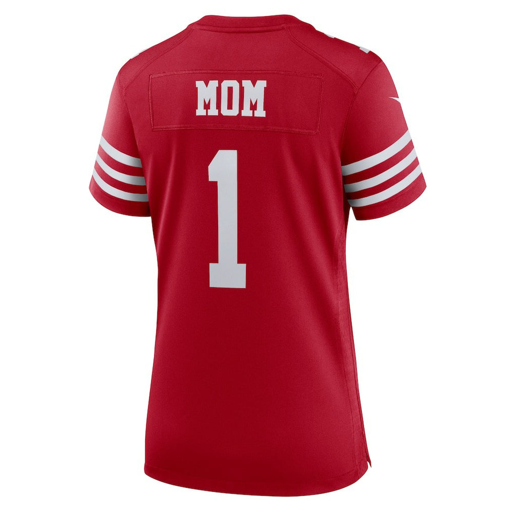 Number 1 Mom San Francisco 49ers Women's Game Jersey - Scarlet - Nike