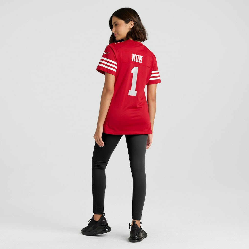 Number 1 Mom San Francisco 49ers Women's Game Jersey - Scarlet - Nike