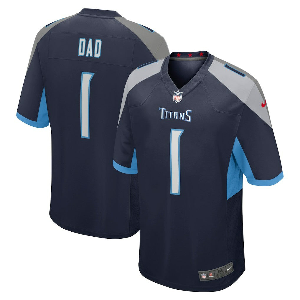 Number 1 Dad Tennessee Titans Game Jersey - Navy - Nike