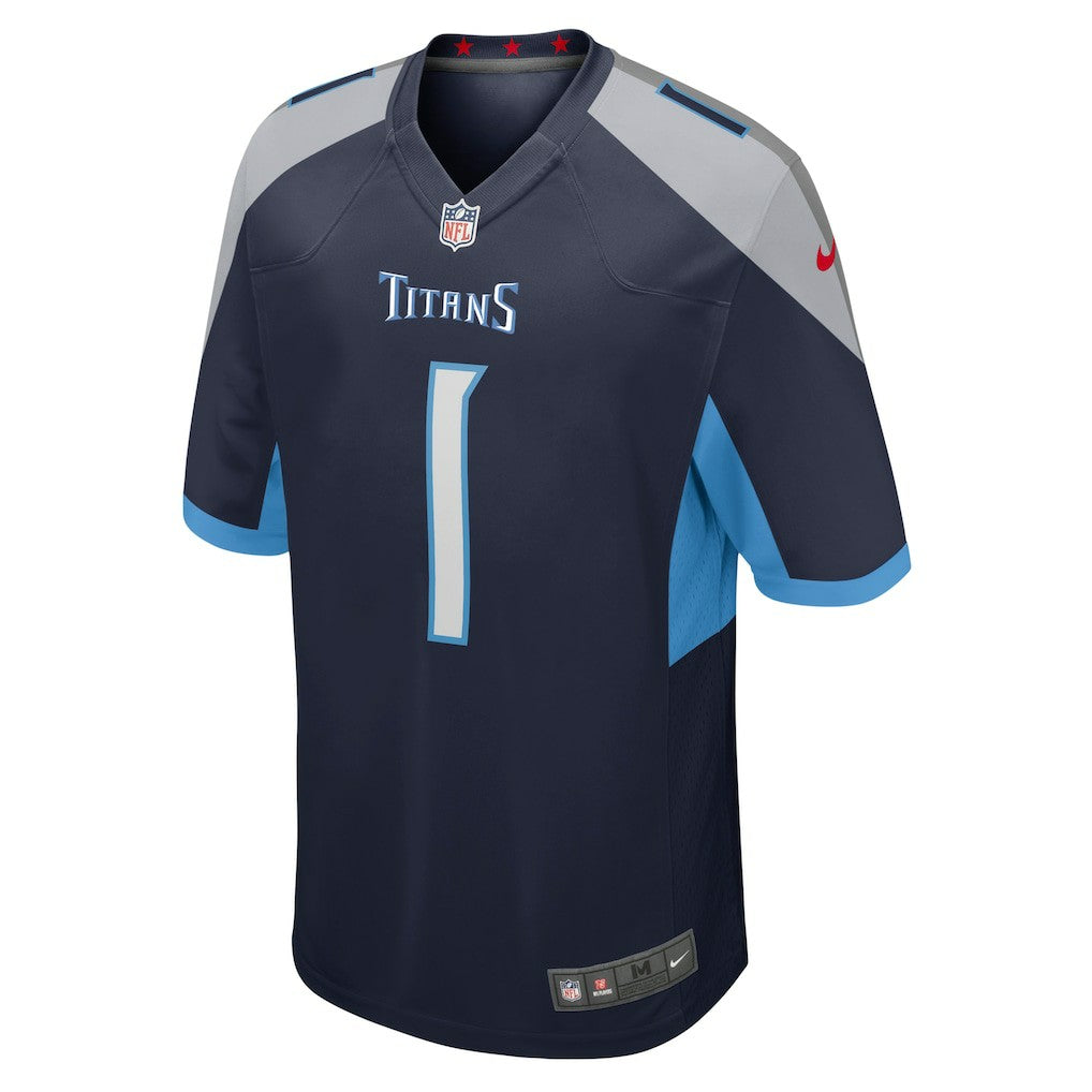 Number 1 Dad Tennessee Titans Game Jersey - Navy - Nike