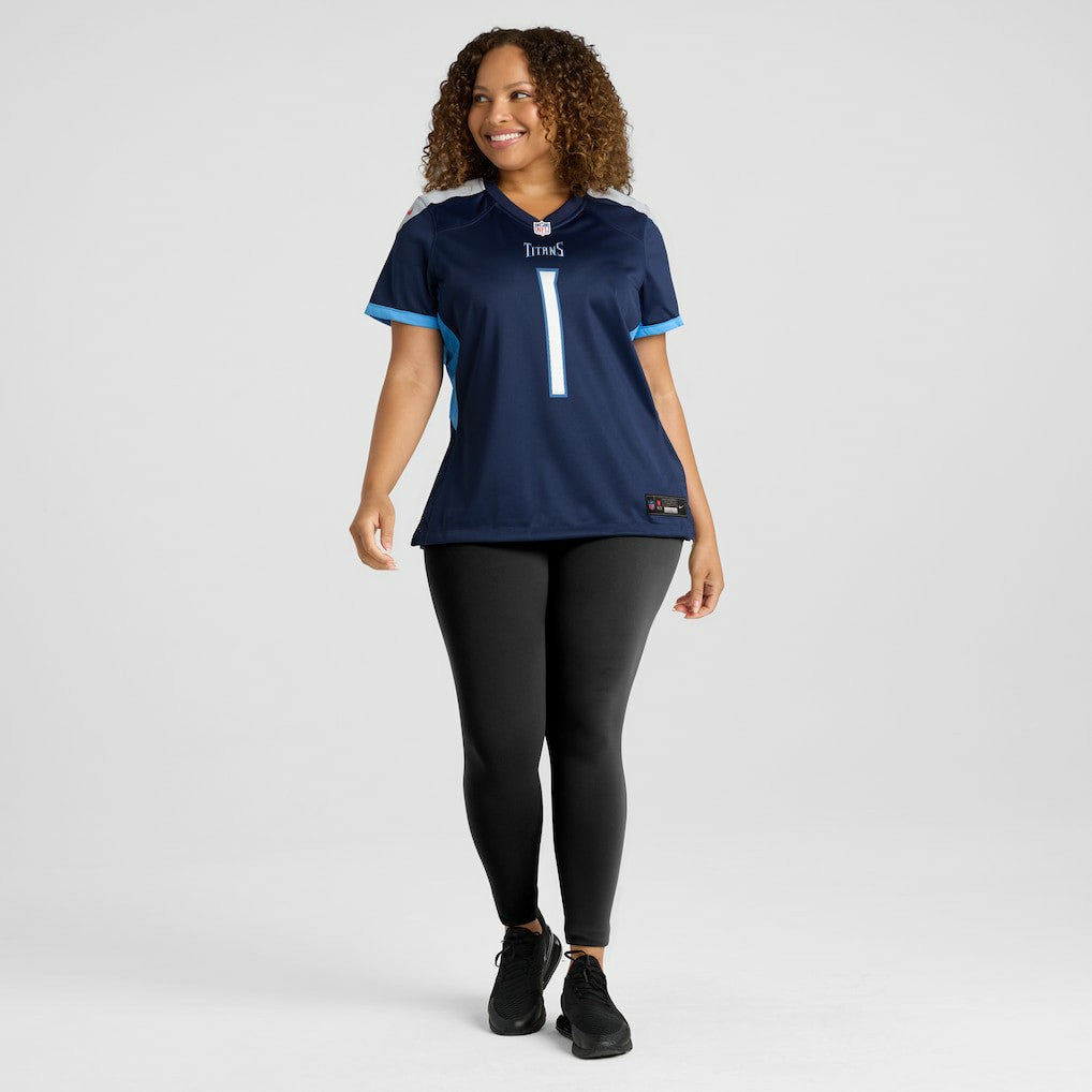 Number 1 Mom Tennessee Titans Women's Game Jersey - Navy - Nike