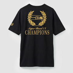 Seattle Seahawks Super Bowl LX Champions USA 250 NFL Gold Standard T-Shirt - Black - Fanatics