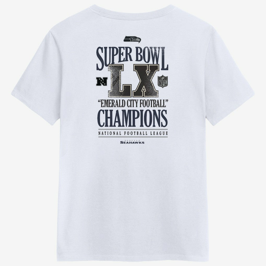Seattle Seahawks Women's Super Bowl LX Champions Long Ball T-Shirt - White - Nike
