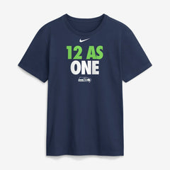 Seattle Seahawks 12 As One T-Shirt - Navy - Nike